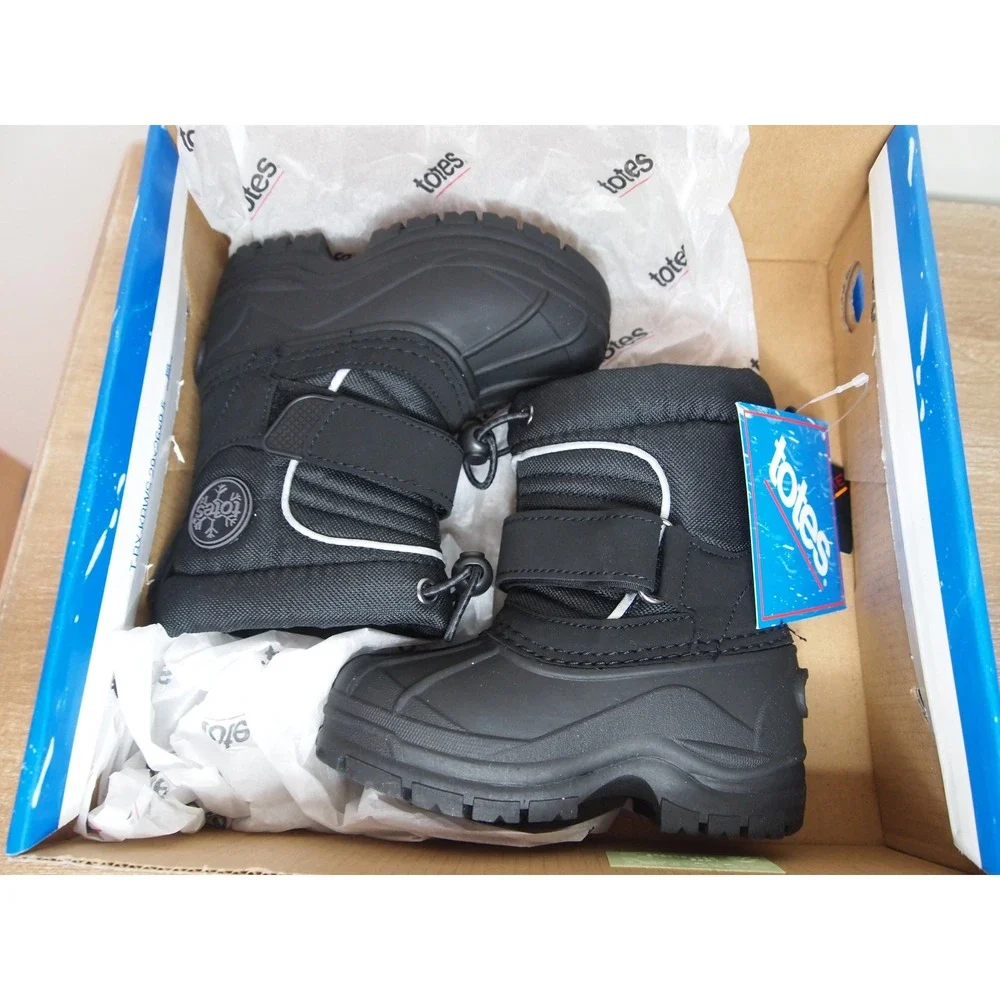 Totes Kids Black‎ Waterproof Snow Boots Size 5T